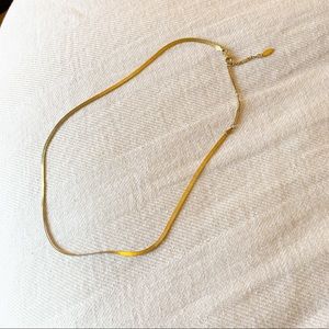 BaubleBar Gia Herringbone 14k Gold Necklace